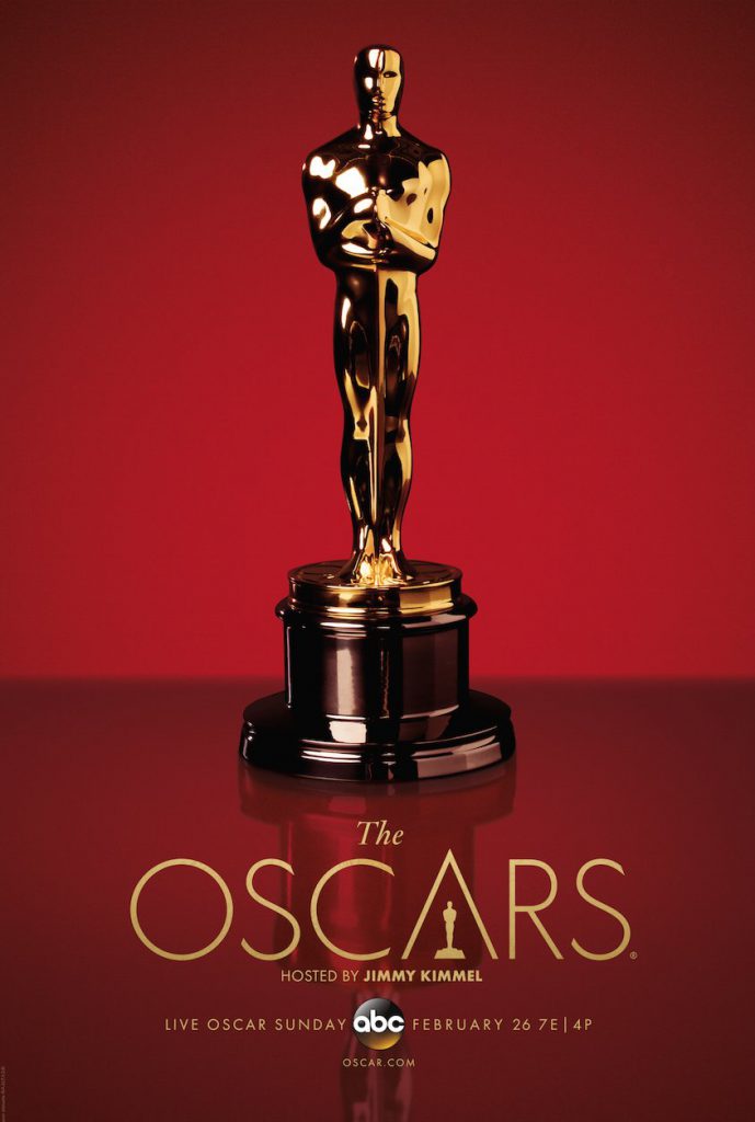 Oscar-Figur auf ABC-Werbeplakat